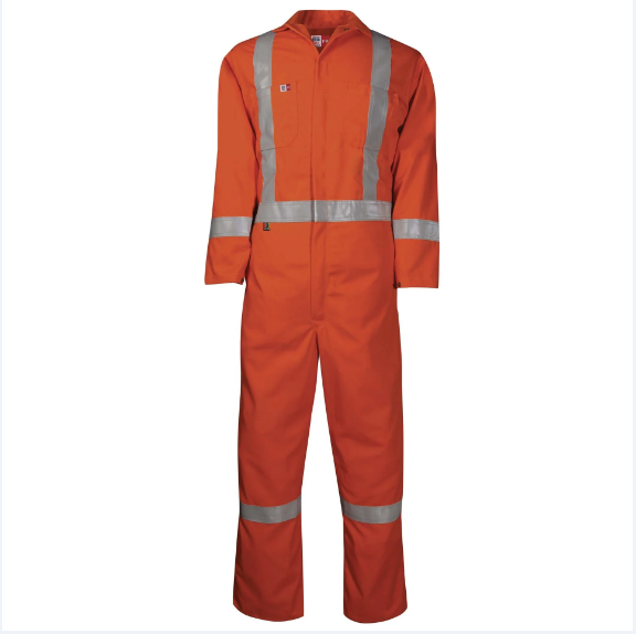 Big Bill® Flame Resistant Industrial Coverall with Reflective Tape - Orange - 408US7