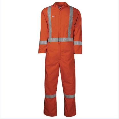 Big Bill® Flame Resistant Industrial Coverall with Reflective Tape - Orange - 408US7