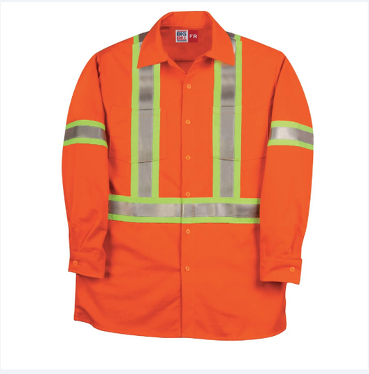 Big Bill® Westex® UltraSoft® Flame Resistant High Visibility Work Shirt - Orange - 245US7