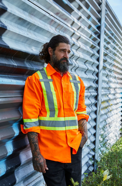 Forcefield Hi Vis Ripstop Safety Work Shirt 024-75100