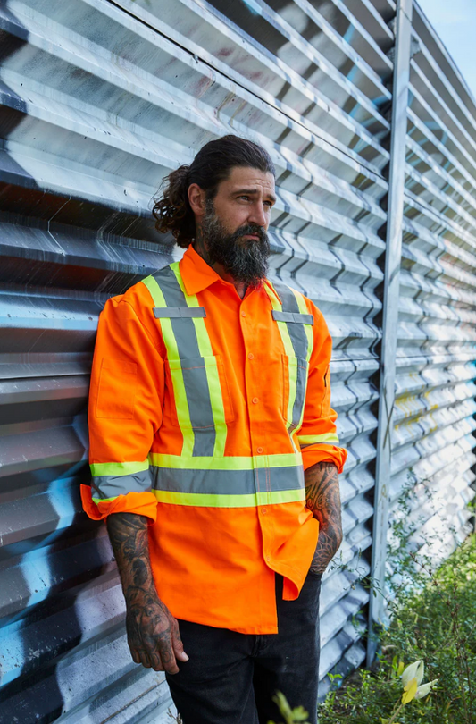 Forcefield Hi Vis Ripstop Safety Work Shirt 024-75100