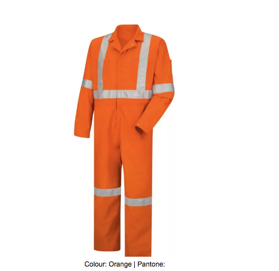 RED KAP® HI-VISIBILITY ZIP-FRONT COVERALL WITH CSA COMPLIANT REFLECTIVE TRIM - CT5S