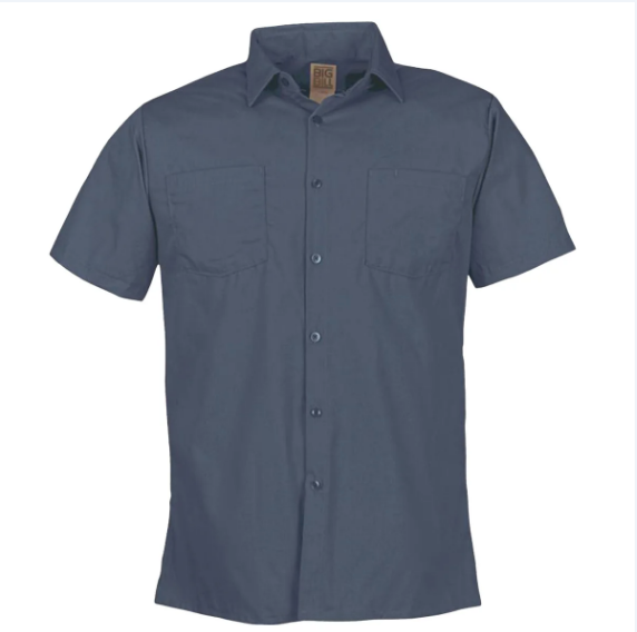 BIG BILL® Lightweight Poplin Short-Sleeve Industrial Work Shirt - 130
