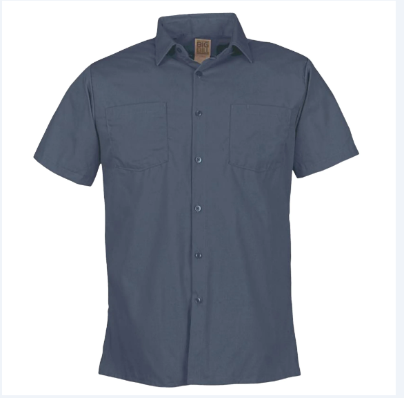 BIG BILL® Lightweight Poplin Short-Sleeve Industrial Work Shirt - 130