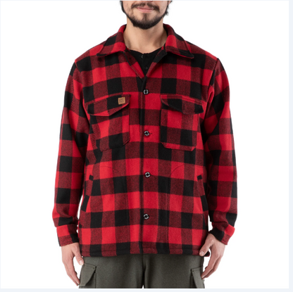 BIG BILL®Plaid RED Wool Jacket - Red - 462