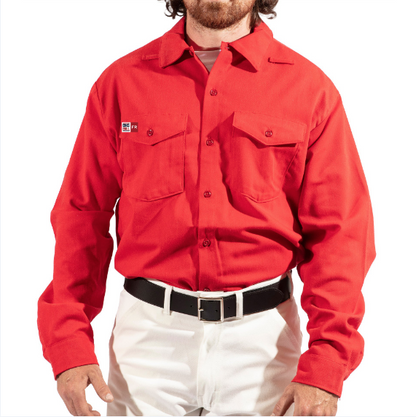 Big Bill® Deluxe Lightweight Flame Resistant Work Shirt - Red - SH291N4