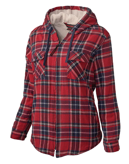 TOUGH DUCK WOMEN’S PLUSH PILE-LINED FLANNEL SHIRT - WS12