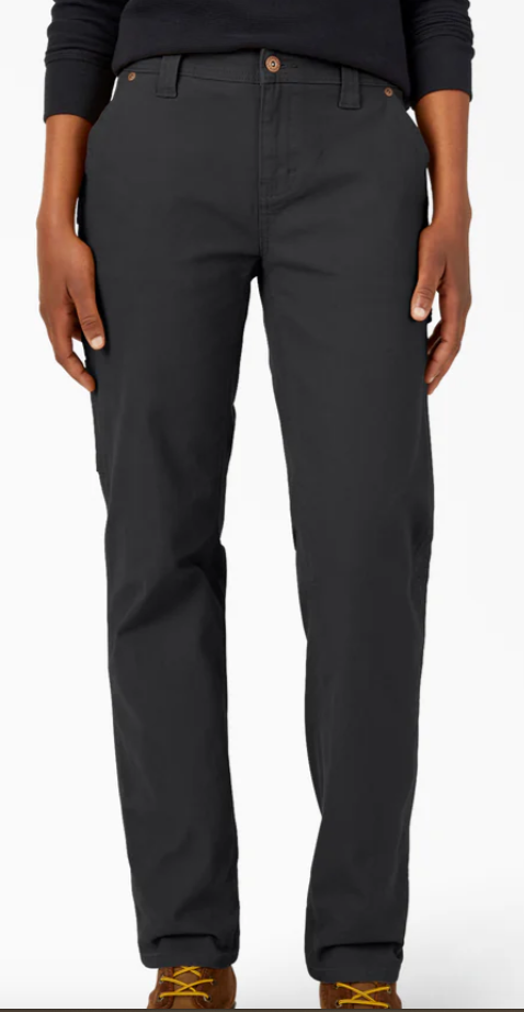Dickies Women's FLEX Relaxed Straight Fit Duck Carpenter Pants