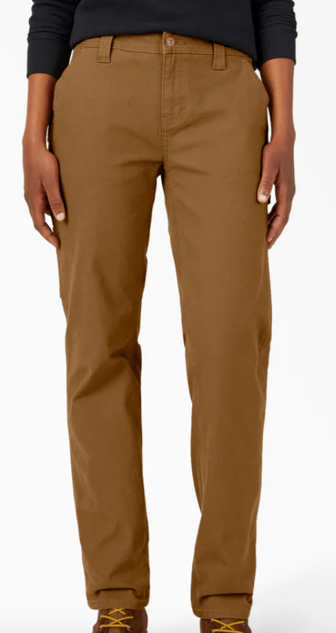 Dickies Women's FLEX Relaxed Straight Fit Duck Carpenter Pants