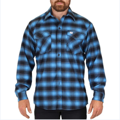BIG BILL® Stretch Flannel Shirt - Royal Blue - 121ST