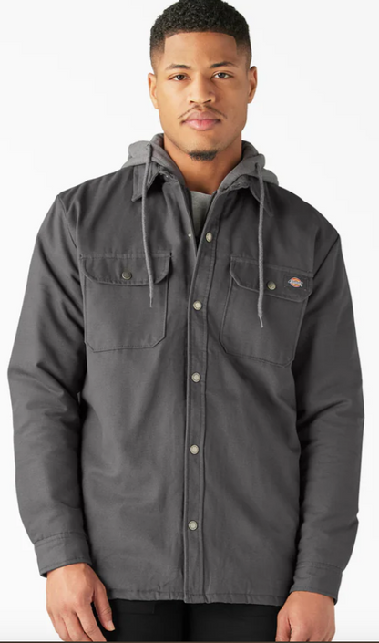 Dickies Water Repellent Duck Hooded Shirt Jacket
