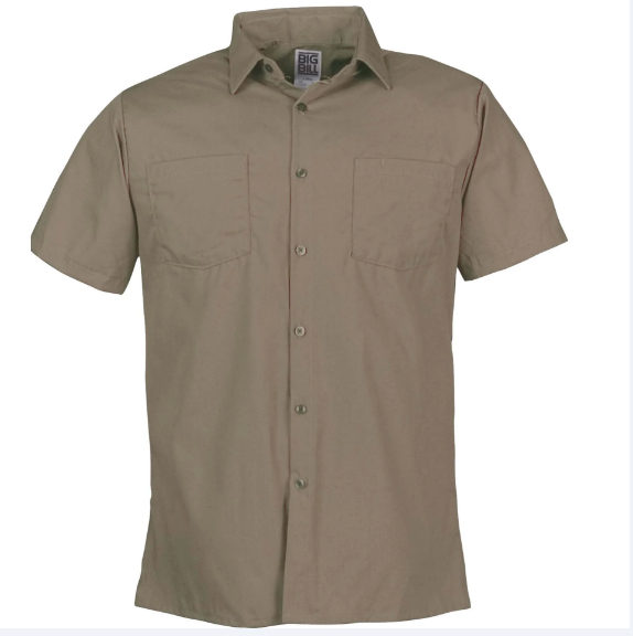 BIG BILL® Lightweight Poplin Short-Sleeve Industrial Work Shirt - 130