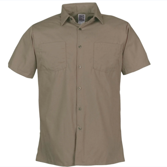 BIG BILL® Lightweight Poplin Short-Sleeve Industrial Work Shirt - 130