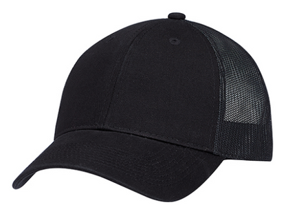 AJM International Enzyme Washed Deluxe Chino Twill / Soft Polyester Mesh Cap - 6H640M