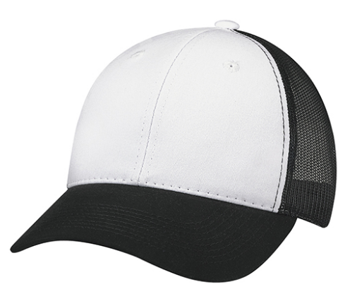 AJM International Enzyme Washed Deluxe Chino Twill / Soft Polyester Mesh Cap - 6H640M
