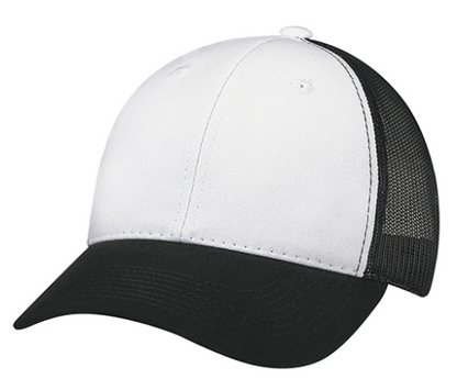 AJM International Enzyme Washed Deluxe Chino Twill / Soft Polyester Mesh Cap - 6H640M