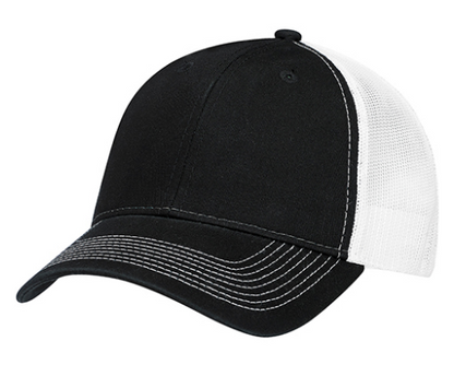 AJM International Enzyme Washed Deluxe Chino Twill / Soft Polyester Mesh Cap - 6H642M
