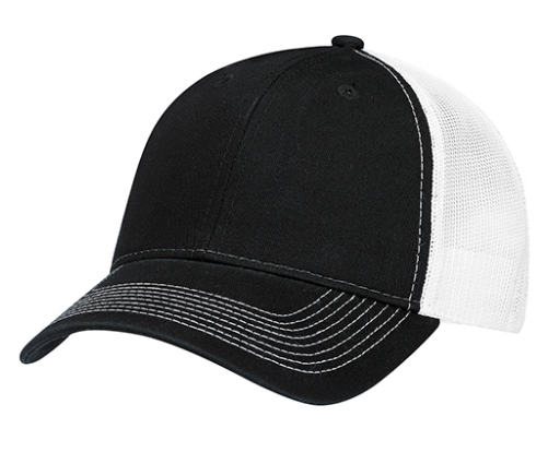 AJM International Enzyme Washed Deluxe Chino Twill / Soft Polyester Mesh Cap - 6H642M