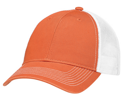 AJM International Enzyme Washed Deluxe Chino Twill / Soft Polyester Mesh Cap - 6H640M