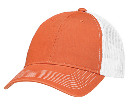 AJM International Enzyme Washed Deluxe Chino Twill / Soft Polyester Mesh Cap - 6H642M