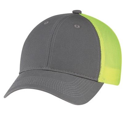 AJM International Enzyme Washed Deluxe Chino Twill / Soft Polyester Mesh Cap - 6H640M