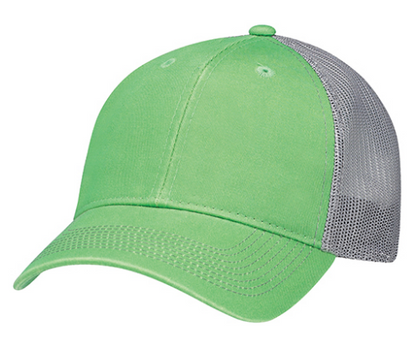 AJM International Enzyme Washed Deluxe Chino Twill / Soft Polyester Mesh Cap - 6H640M