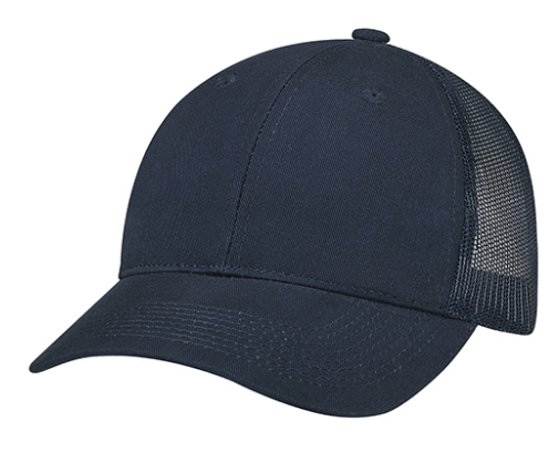 AJM International Enzyme Washed Deluxe Chino Twill / Soft Polyester Mesh Cap - 6H640M
