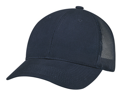 AJM International Enzyme Washed Deluxe Chino Twill / Soft Polyester Mesh Cap - 6H640M