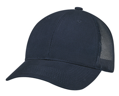 AJM International Enzyme Washed Deluxe Chino Twill / Soft Polyester Mesh Cap - 6H640M