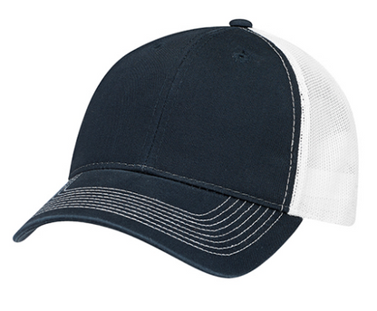AJM International Enzyme Washed Deluxe Chino Twill / Soft Polyester Mesh Cap - 6H642M