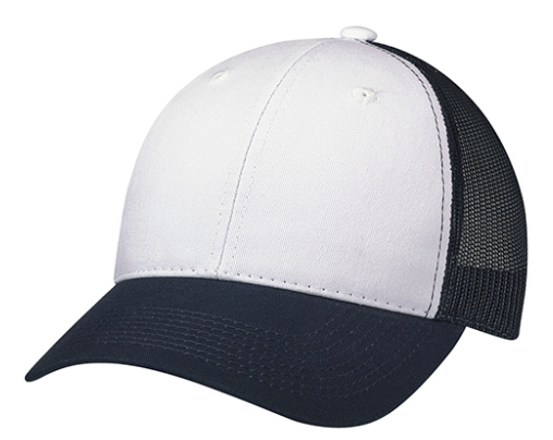 AJM International Enzyme Washed Deluxe Chino Twill / Soft Polyester Mesh Cap - 6H641M