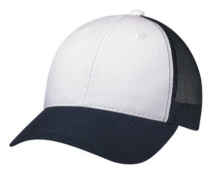 AJM International Enzyme Washed Deluxe Chino Twill / Soft Polyester Mesh Cap - 6H641M