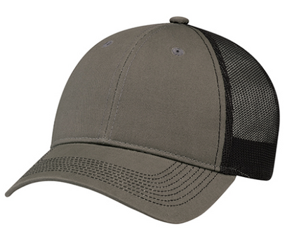 AJM International Enzyme Washed Deluxe Chino Twill / Soft Polyester Mesh Cap - 6H640M