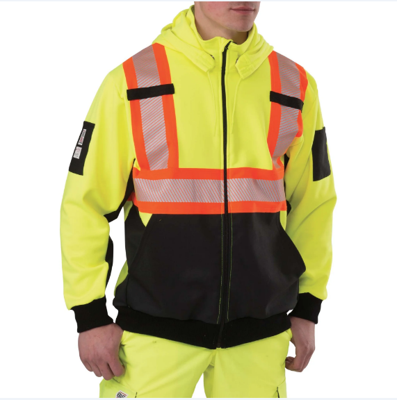 BIG BILL® High Visibility Zip-Front Hoodie with Reflective Material - RT37HVF7