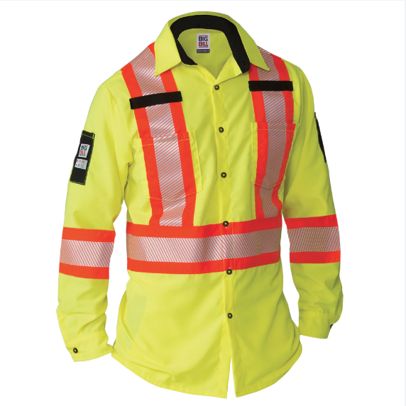 BIG BILL® Button Down High Visibility Ripstop Shirt - 145HVP