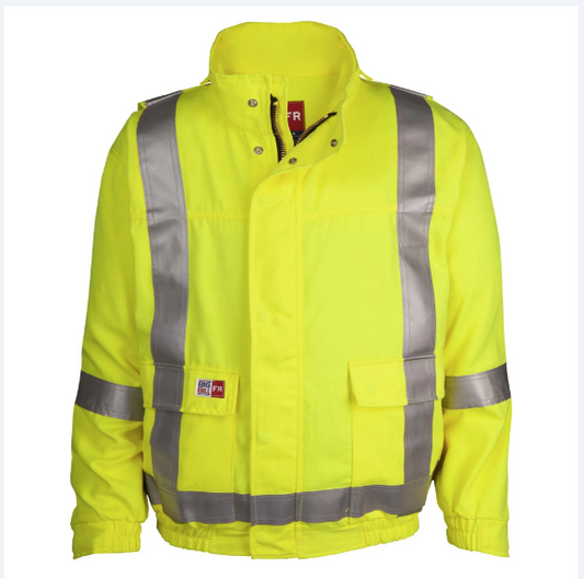 Big Bill® Unlined High-Visibility Flame Resistant Jacket - Yellow - L498TY7